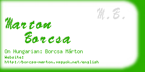 marton borcsa business card